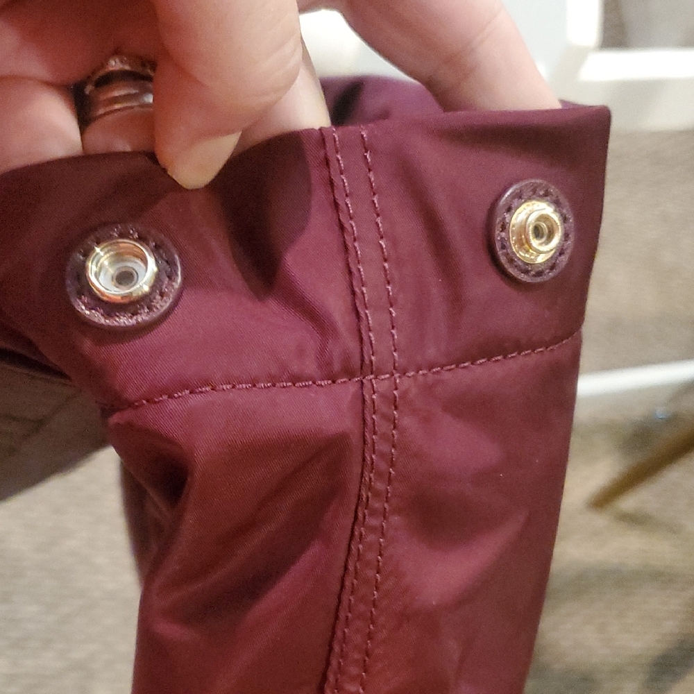 Tory Burch Burgandy Nylon Backpack - Picture 8 of 12